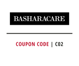 Basharacare coupon code :C02 on a white background