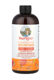 Bottle of MaryRuth's Liquid Morning Multivitamin with Hair Growth support in Peach Mango flavor, 15.22 fl oz (450 ml)
