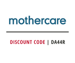 Mothercare discount code DA44R on a white background