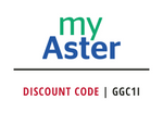 my Aster discount code GGC11 on a white background