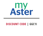 my Aster discount code GGC11 on a white background