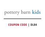 Promotional image for Pottery Barn Kids coupon code DL84 offering 10% off on everything.